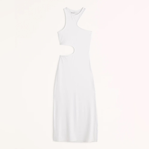 EUC Abercrombie Asymmetrical Cutout Knit Midi Dress Coverup size XSP - Picture 1 of 5
